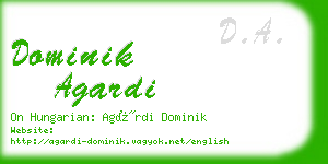 dominik agardi business card
